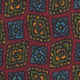 Silk Print Tie in Burgundy/Green/Blue Foulard