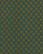 Load image into Gallery viewer, Silk Print Tie in Green/Gold/Brown Diamond
