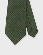 Load image into Gallery viewer, Silk Print Tie in Green/Gold/Brown Diamond
