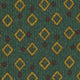 Silk Print Tie in Green/Gold/Brown Diamond