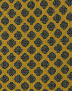 Load image into Gallery viewer, Silk Print Tie in Gold/Emerald/Brown Foulard
