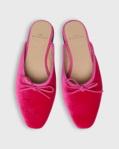 Joy Mule in Pink Velvet