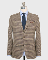 Ghost Blazer in Chocolate/Sand Check Hopsack