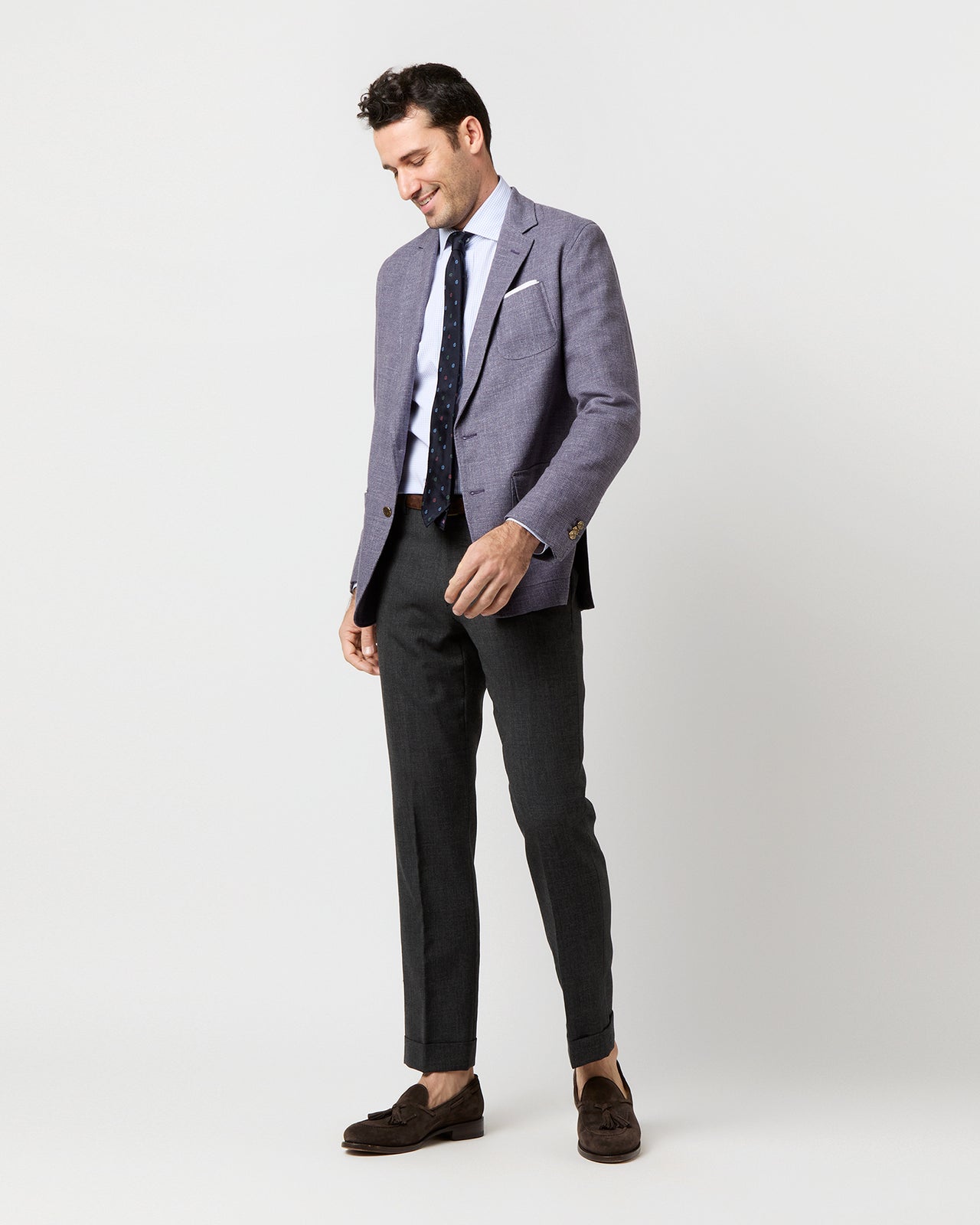 Ghost Blazer in Twilight Hopsack