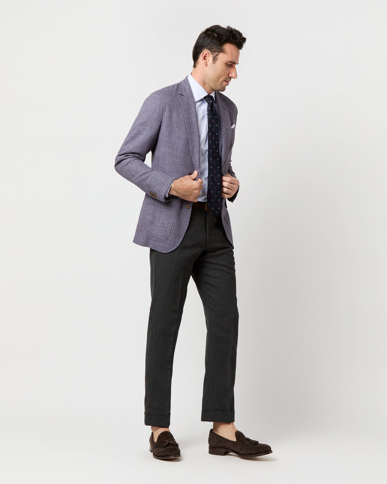 Ghost Blazer in Twilight Hopsack