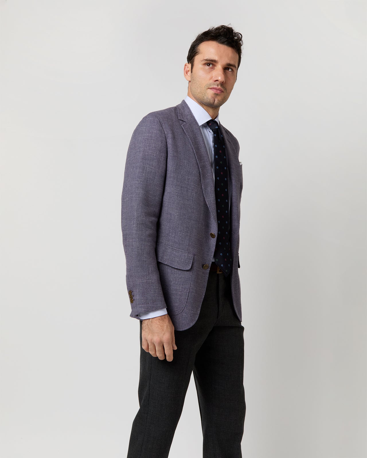 Ghost Blazer in Twilight Hopsack