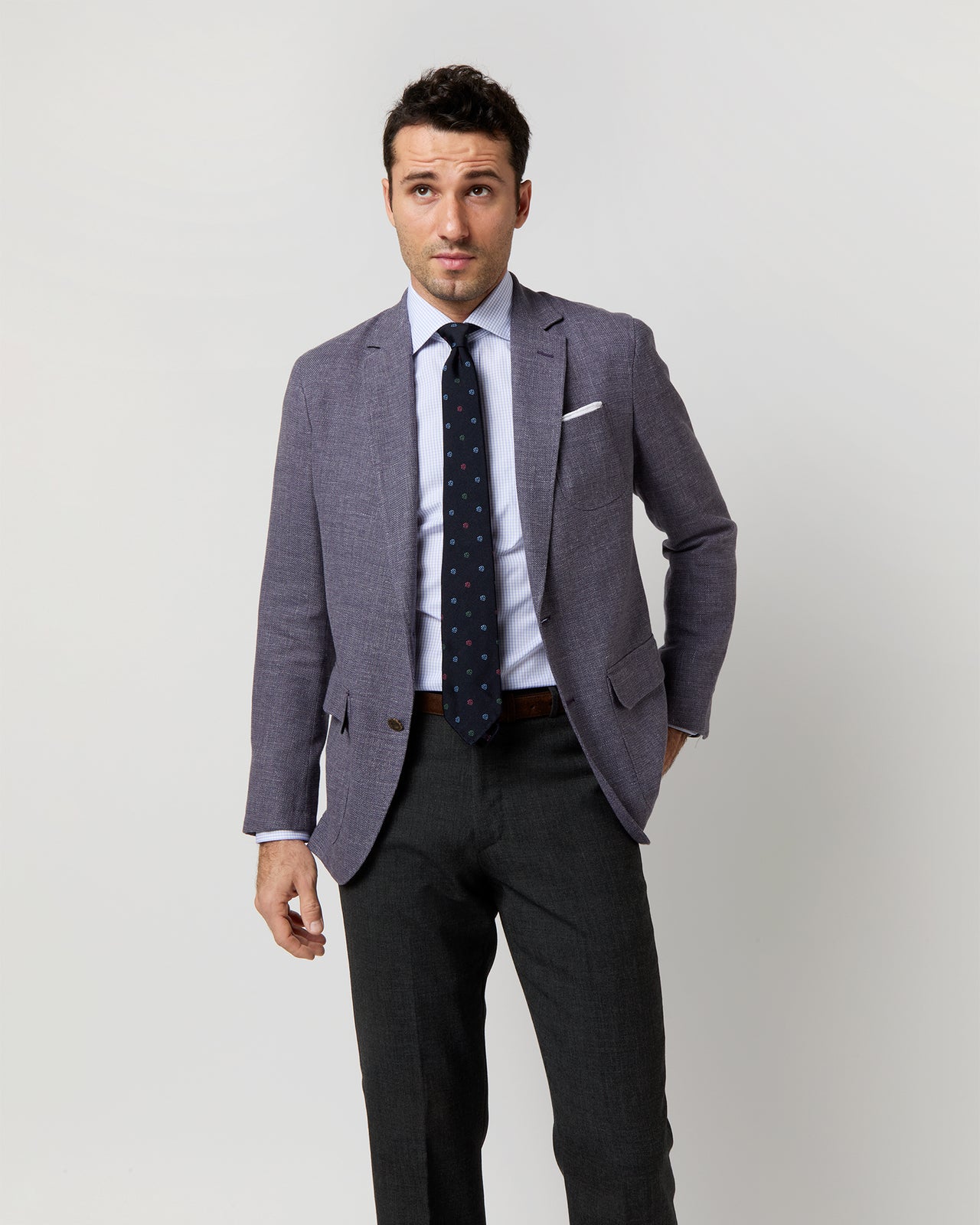 Ghost Blazer in Twilight Hopsack