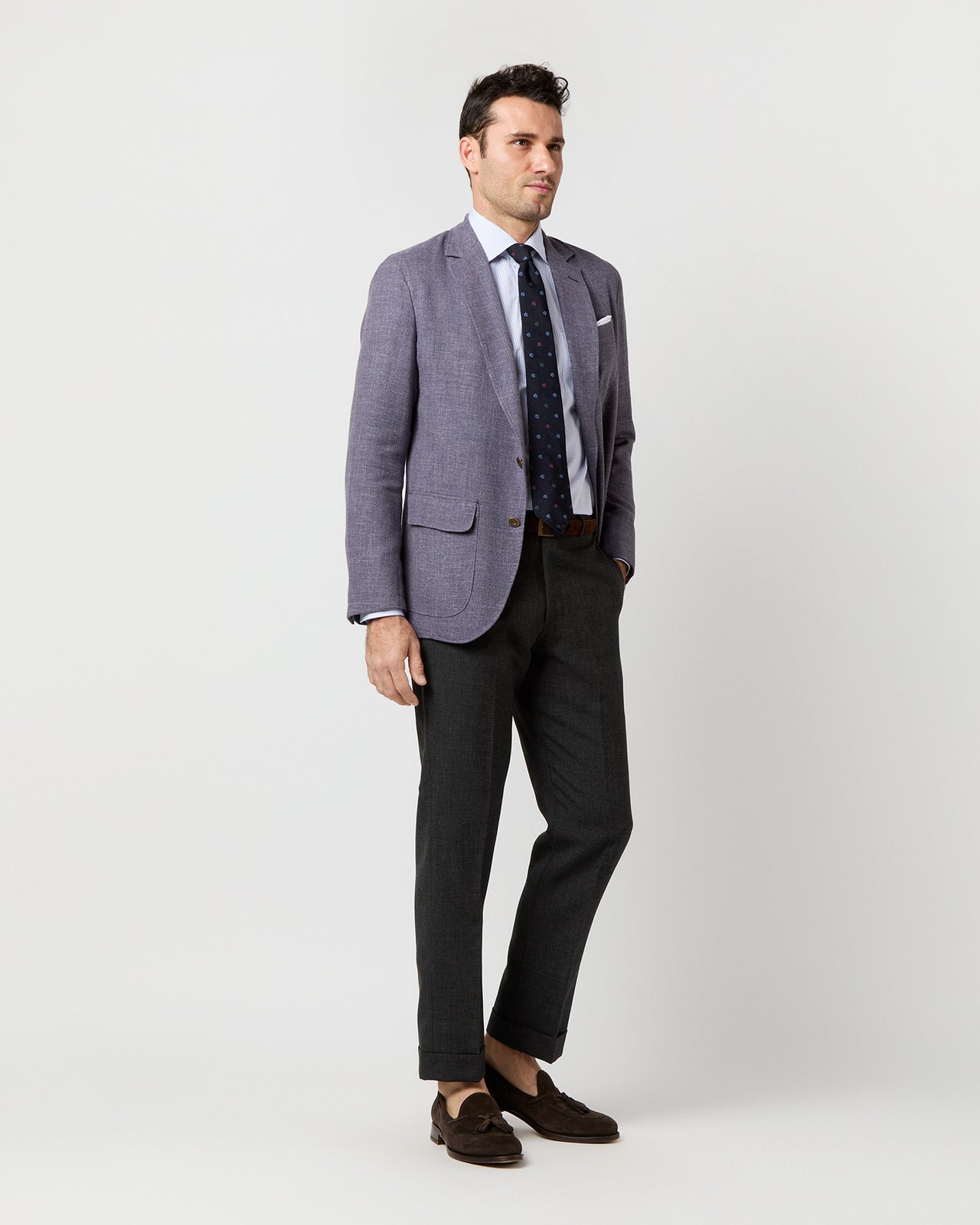 Ghost Blazer in Twilight Hopsack