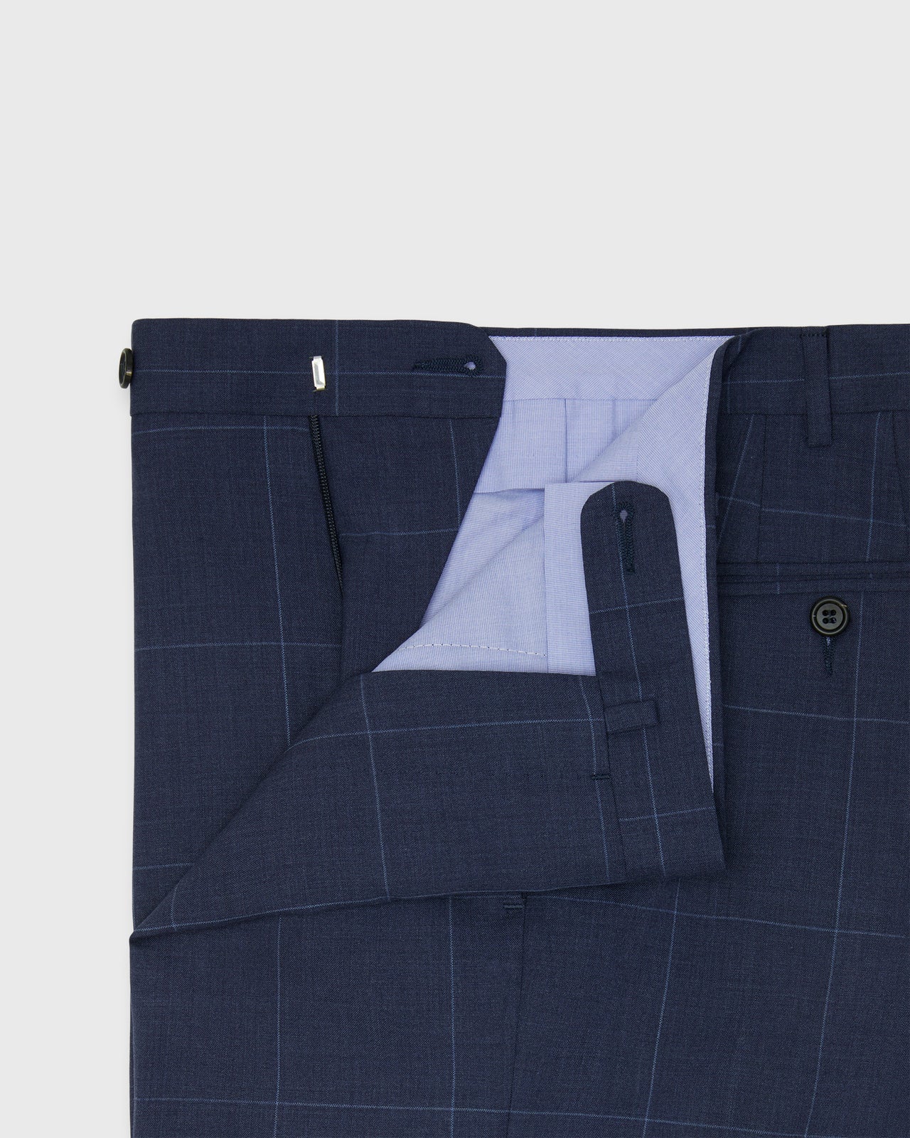Virgil No. 3 Suit in Char Blue/Sky Windowpane Plainweave