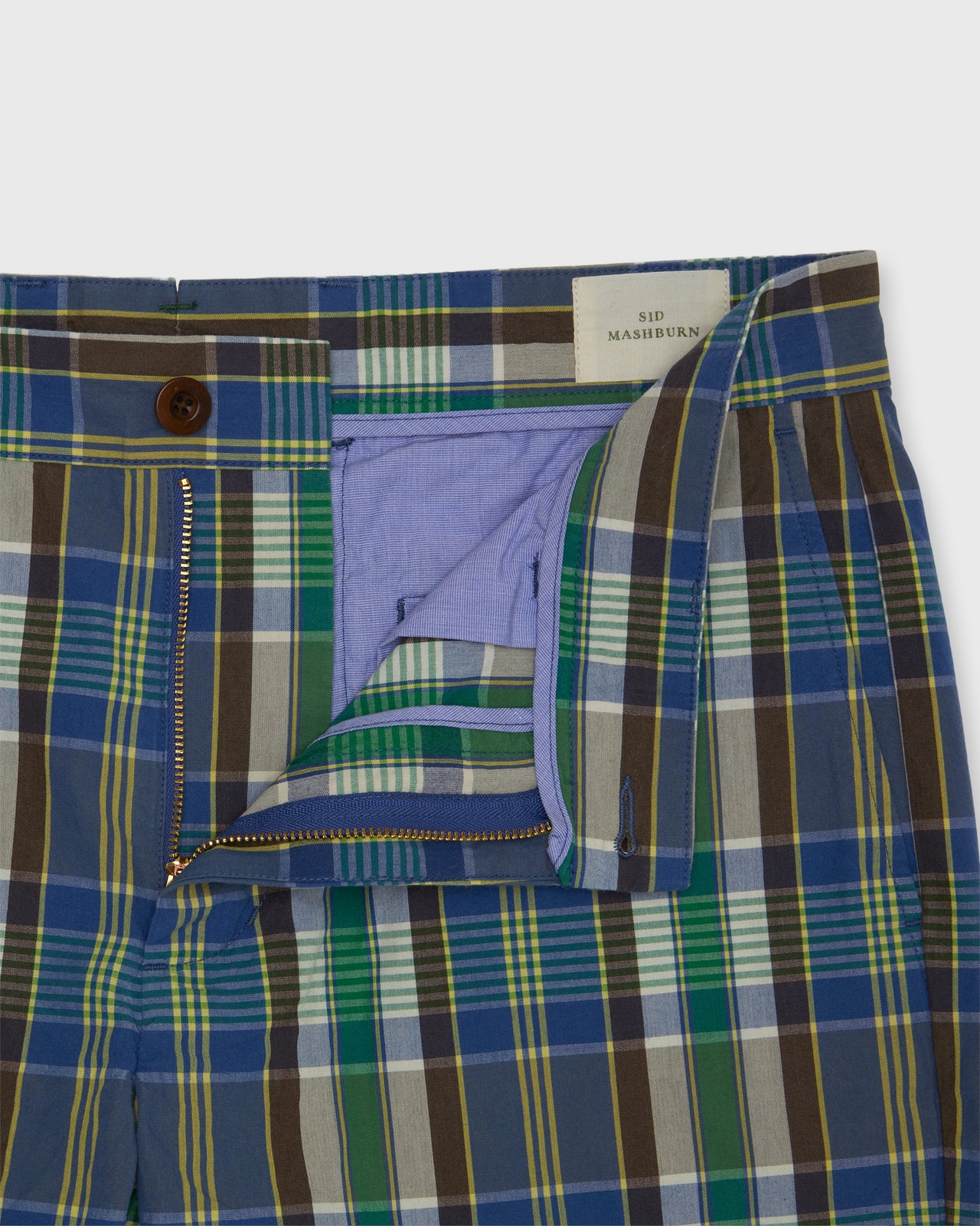 Field Short in Riviera/Green/Yellow Madras
