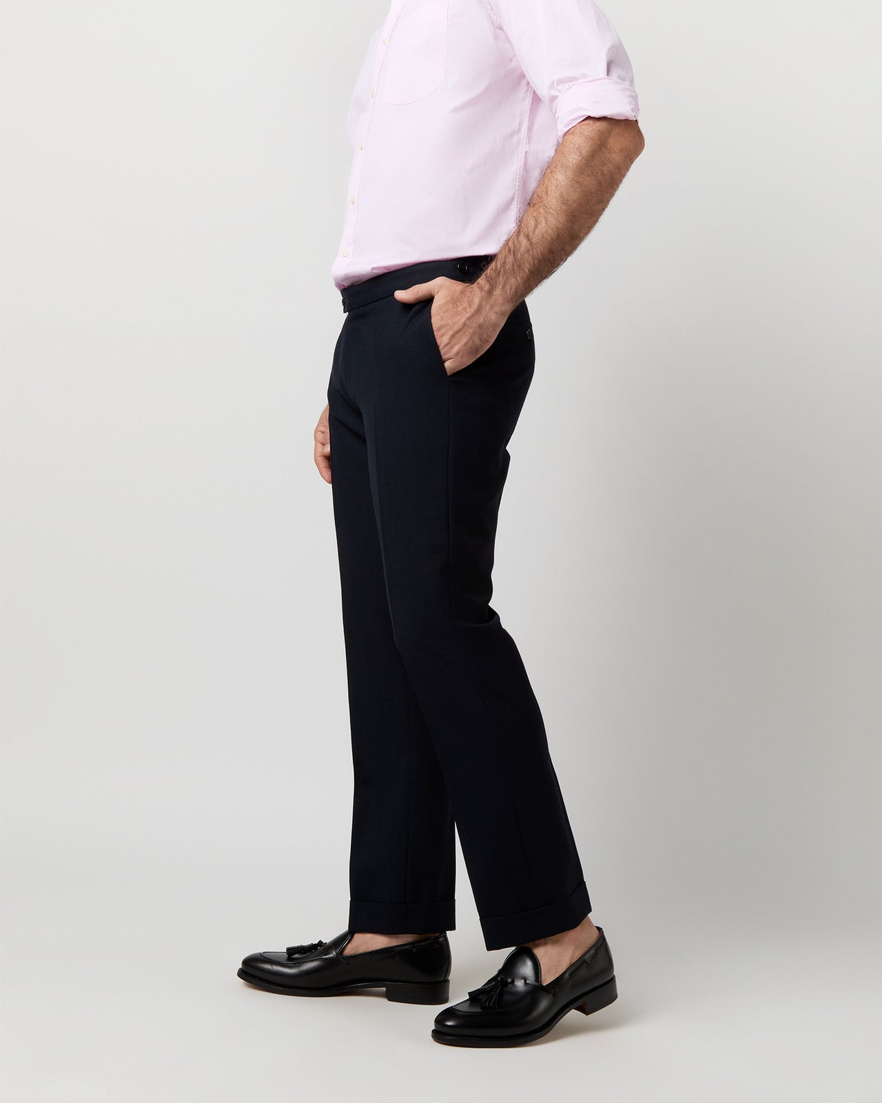 Ghost Trouser in Navy High-Twist