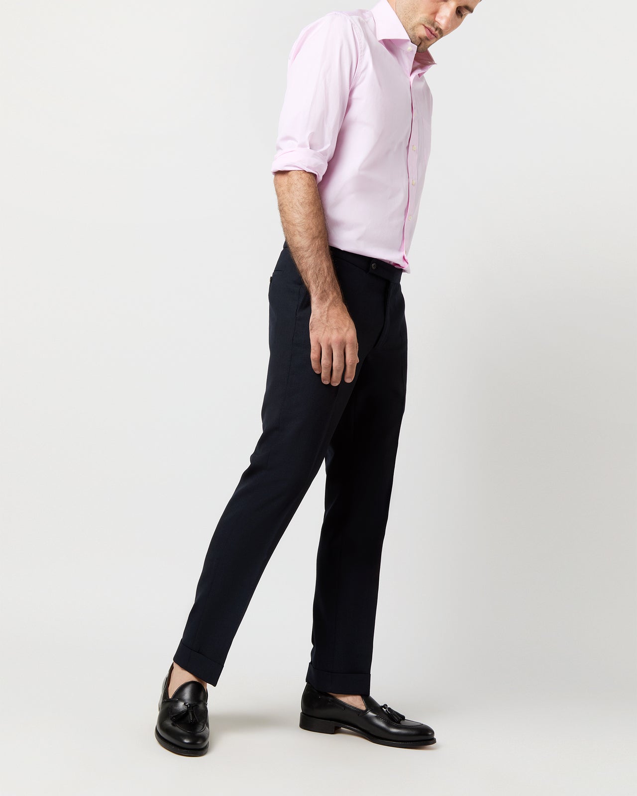 Ghost Trouser in Navy High-Twist