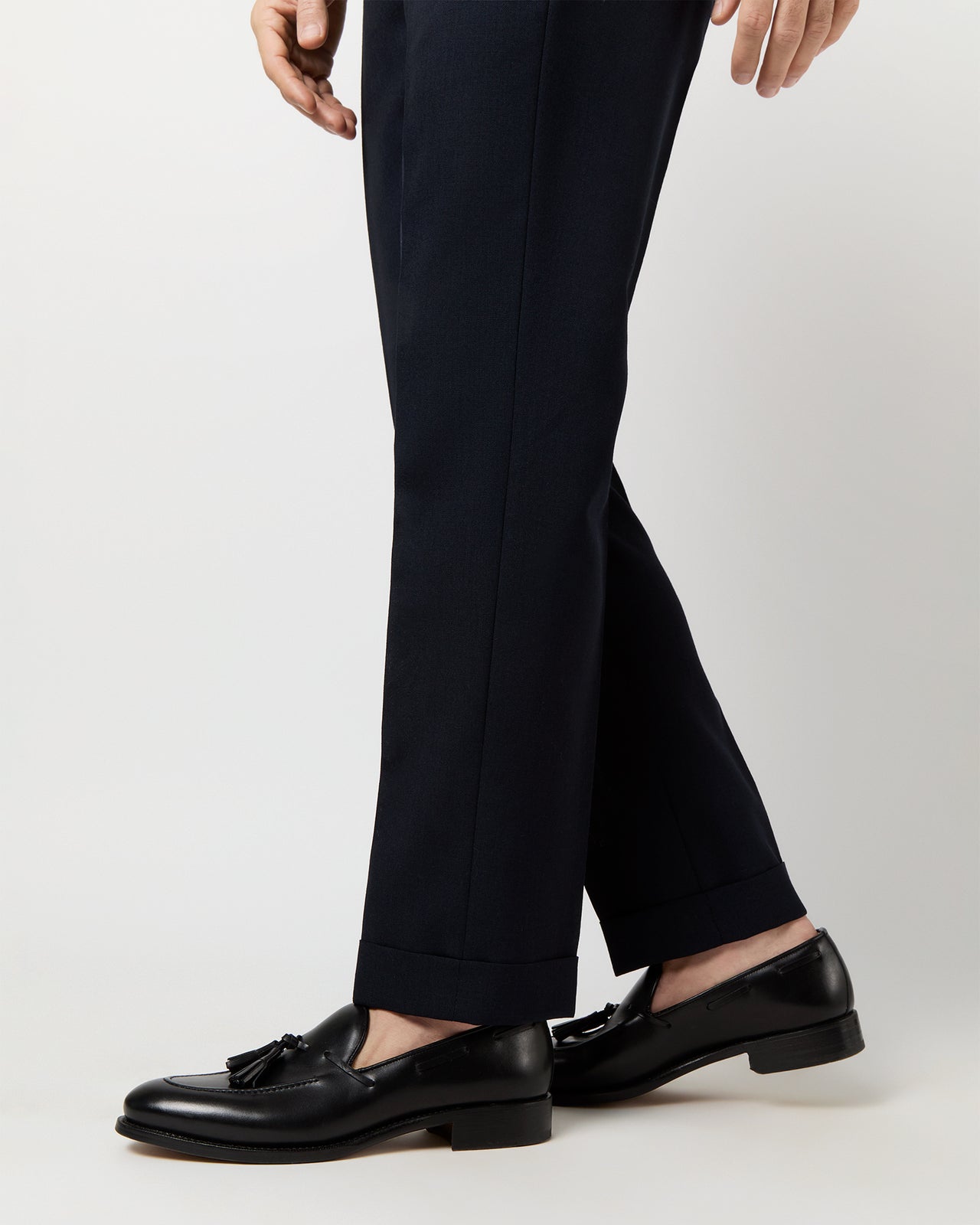 Ghost Trouser in Navy High-Twist