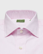 Load image into Gallery viewer, Spread Collar Dress Shirt in Pink Small Bengal Stripe Poplin
