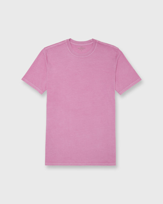 Short-Sleeved Tee in Pink Pima Cotton