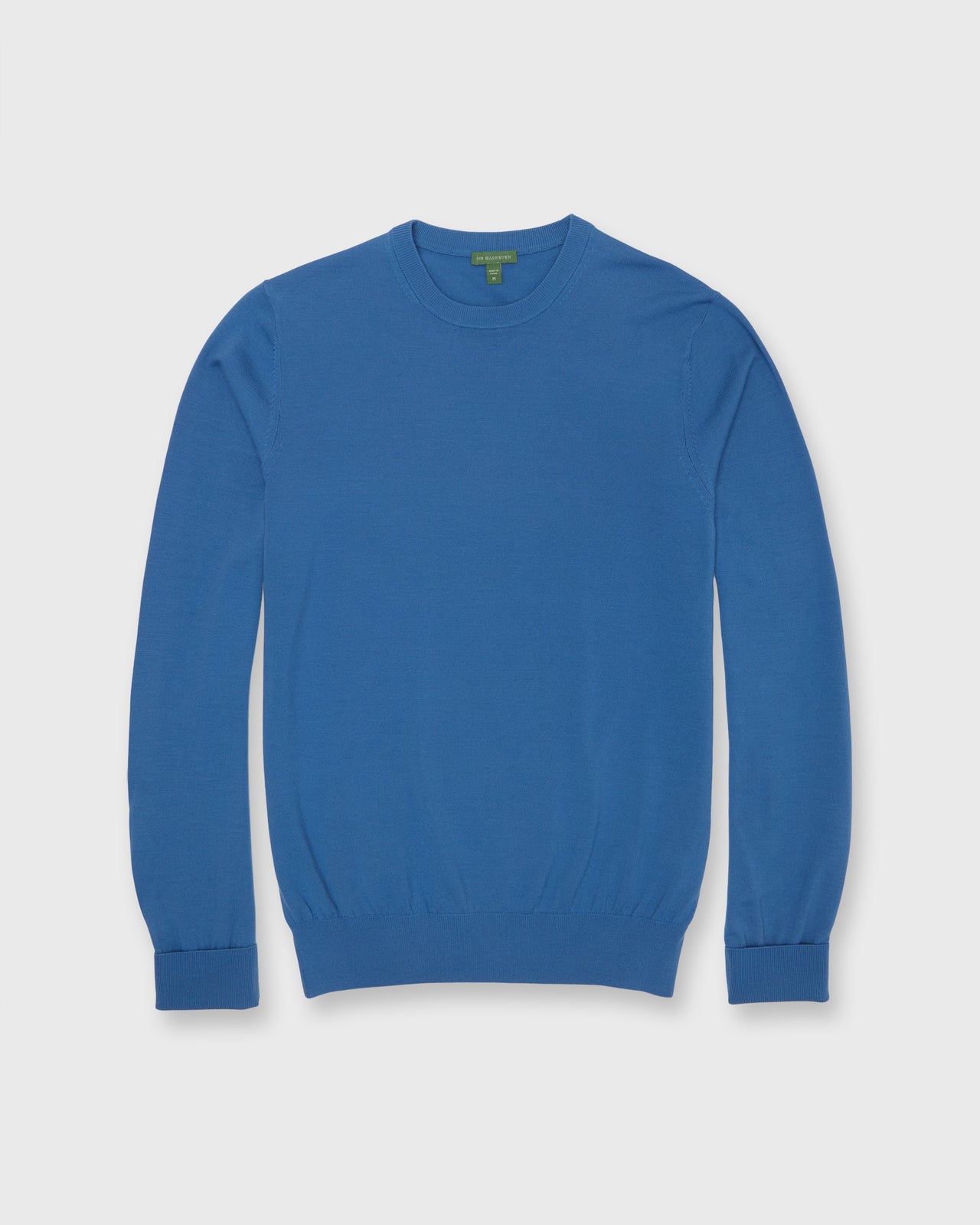 Fine-Gauge Crewneck Sweater in Storm Escorial Wool