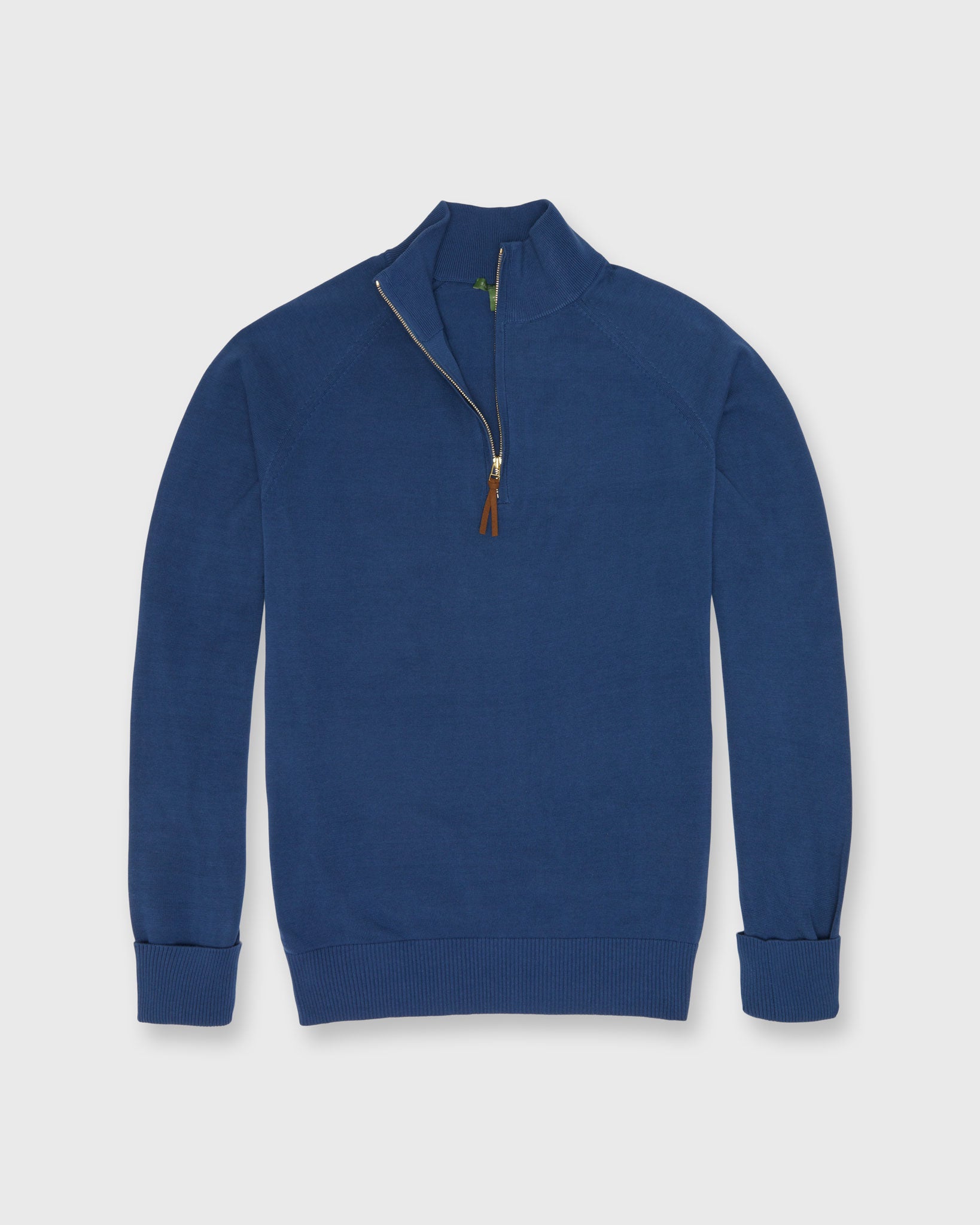 Half-Zip Sweater in Petrol Cotton