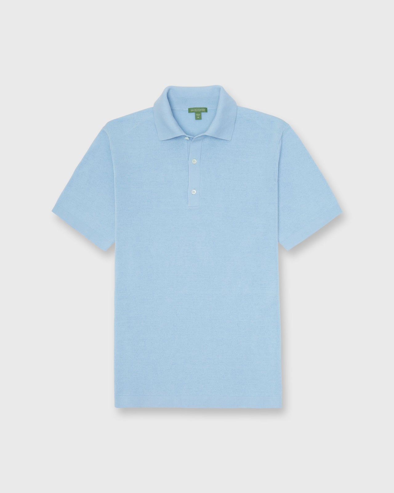 Rally Polo Sweater in Light Blue Cotton