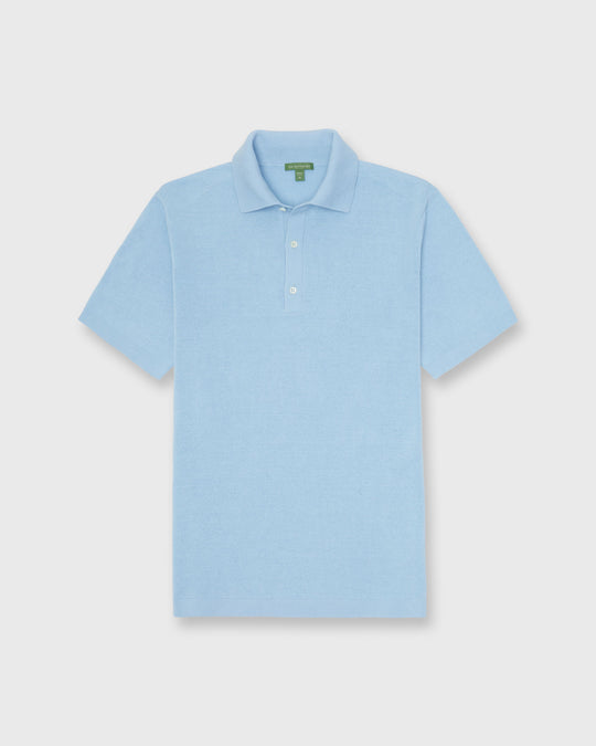 Rally Polo Sweater in Light Blue Cotton