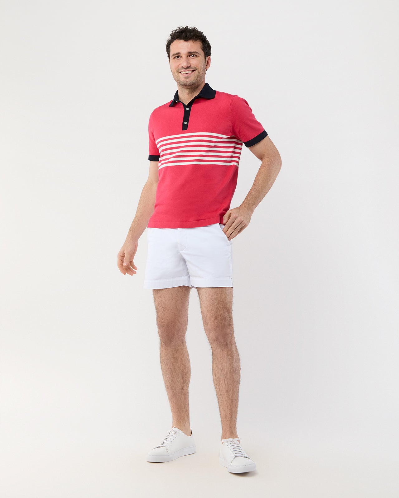 Tennis Short in White/White AP Twill