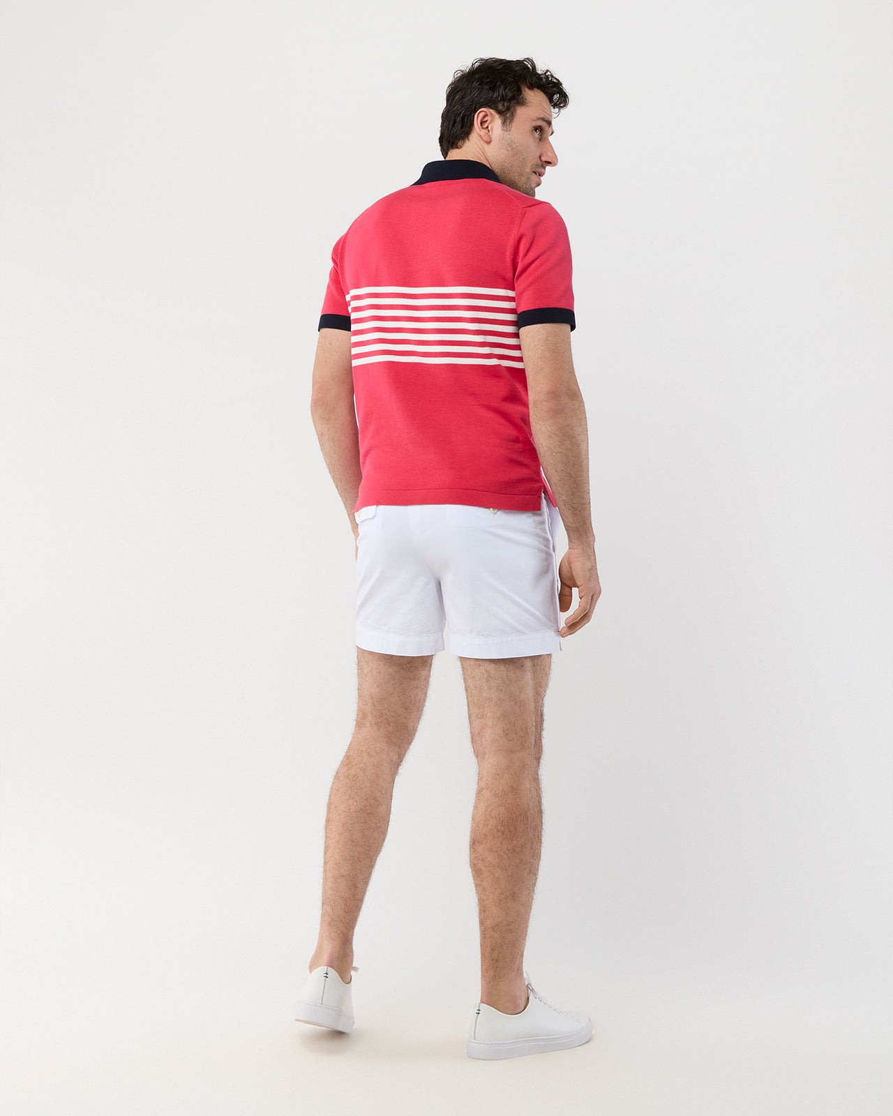 Tennis Short in White/White AP Twill