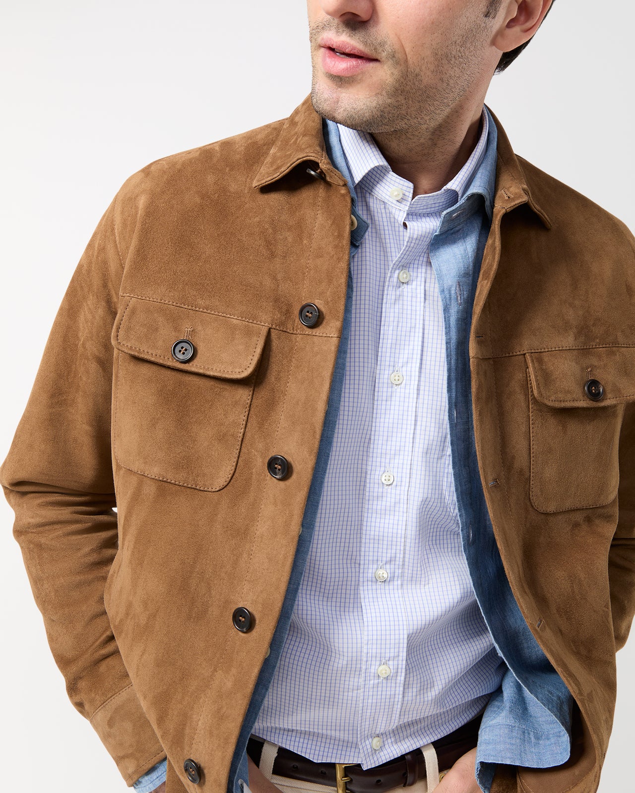 Work Jacket in Tobacco Suede