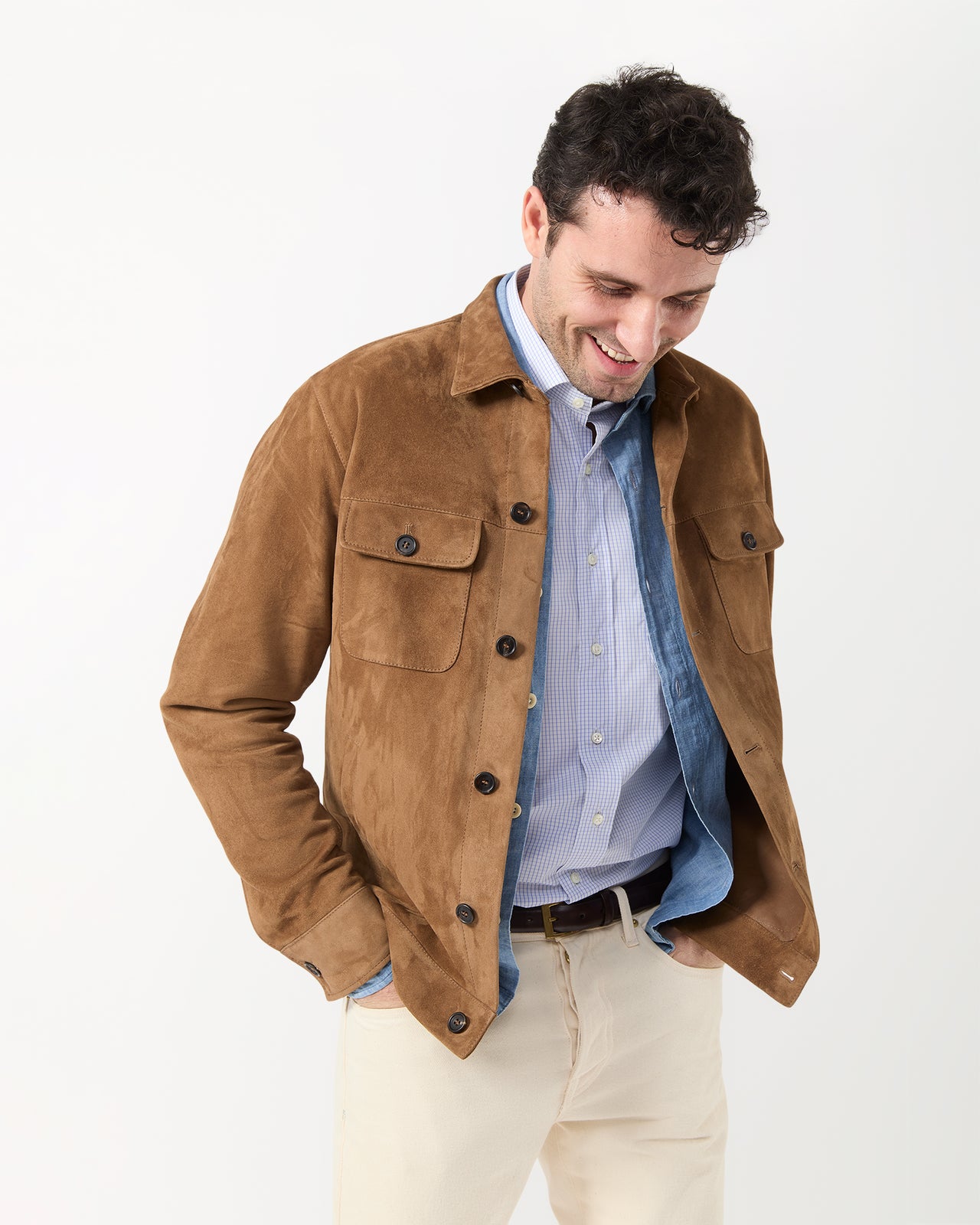 Work Jacket in Tobacco Suede