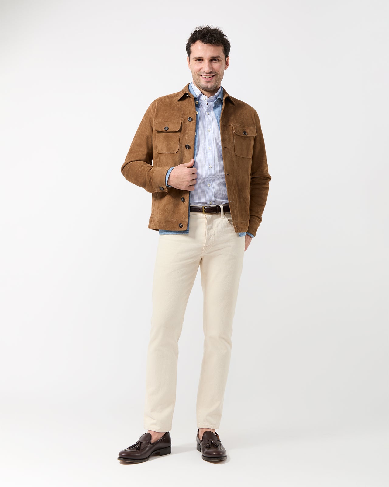 Work Jacket in Tobacco Suede