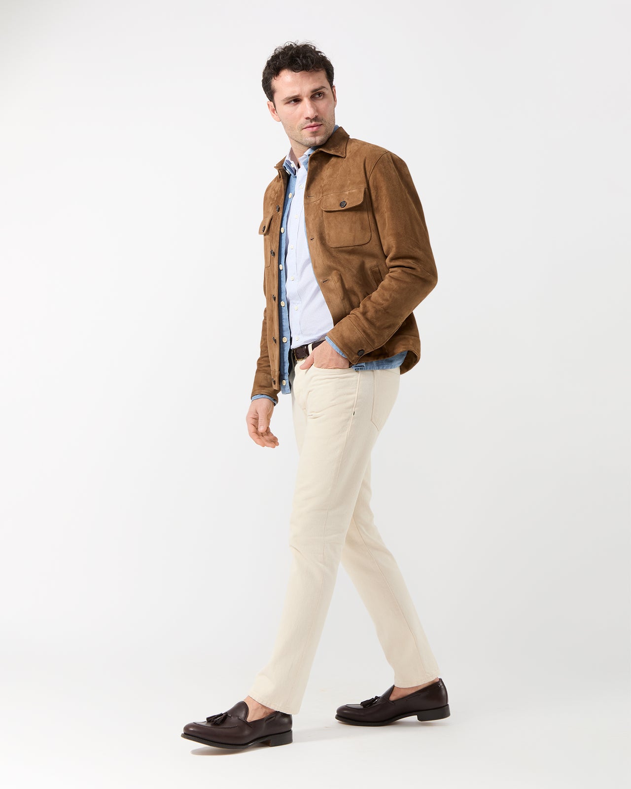 Work Jacket in Tobacco Suede