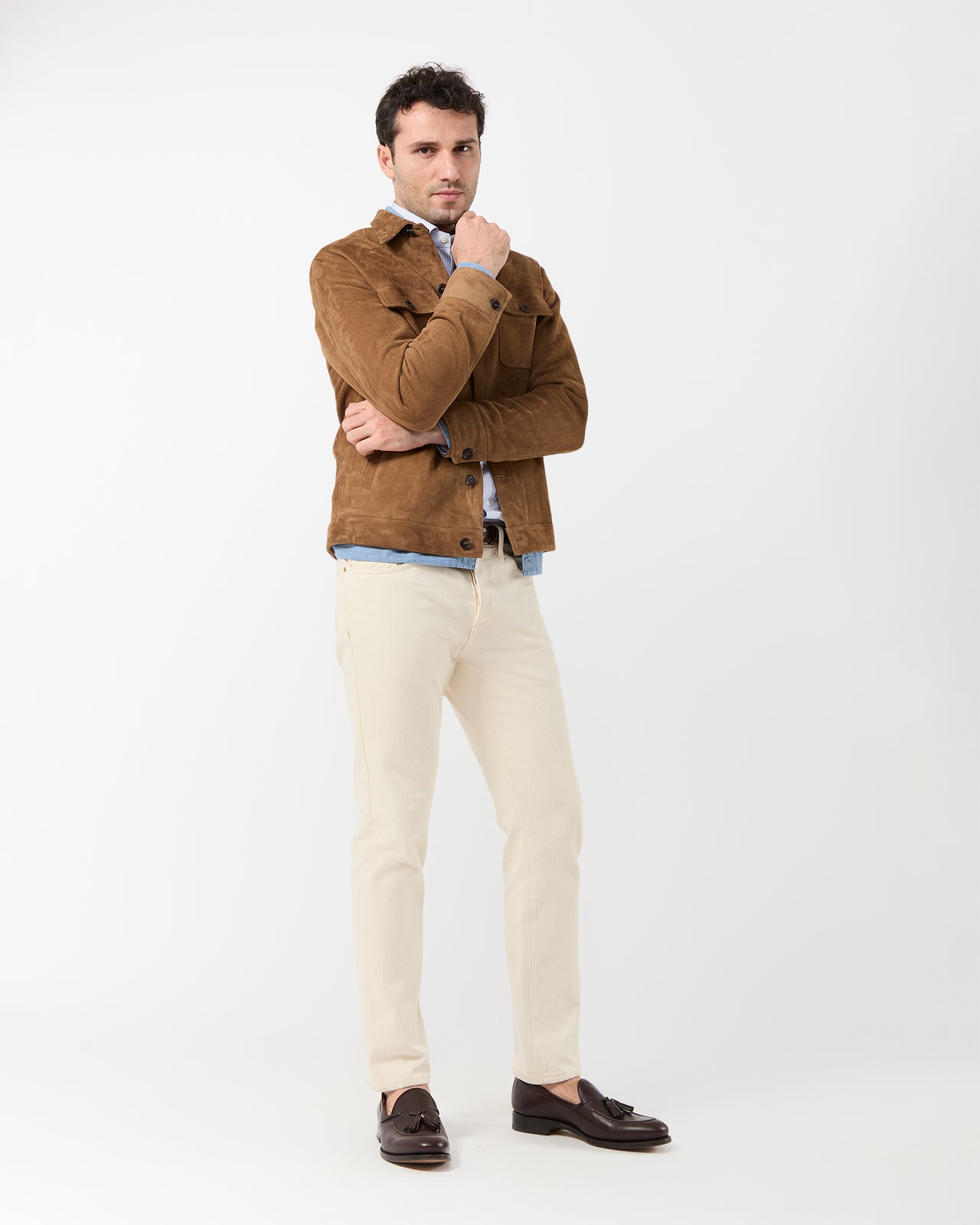 Work Jacket in Tobacco Suede