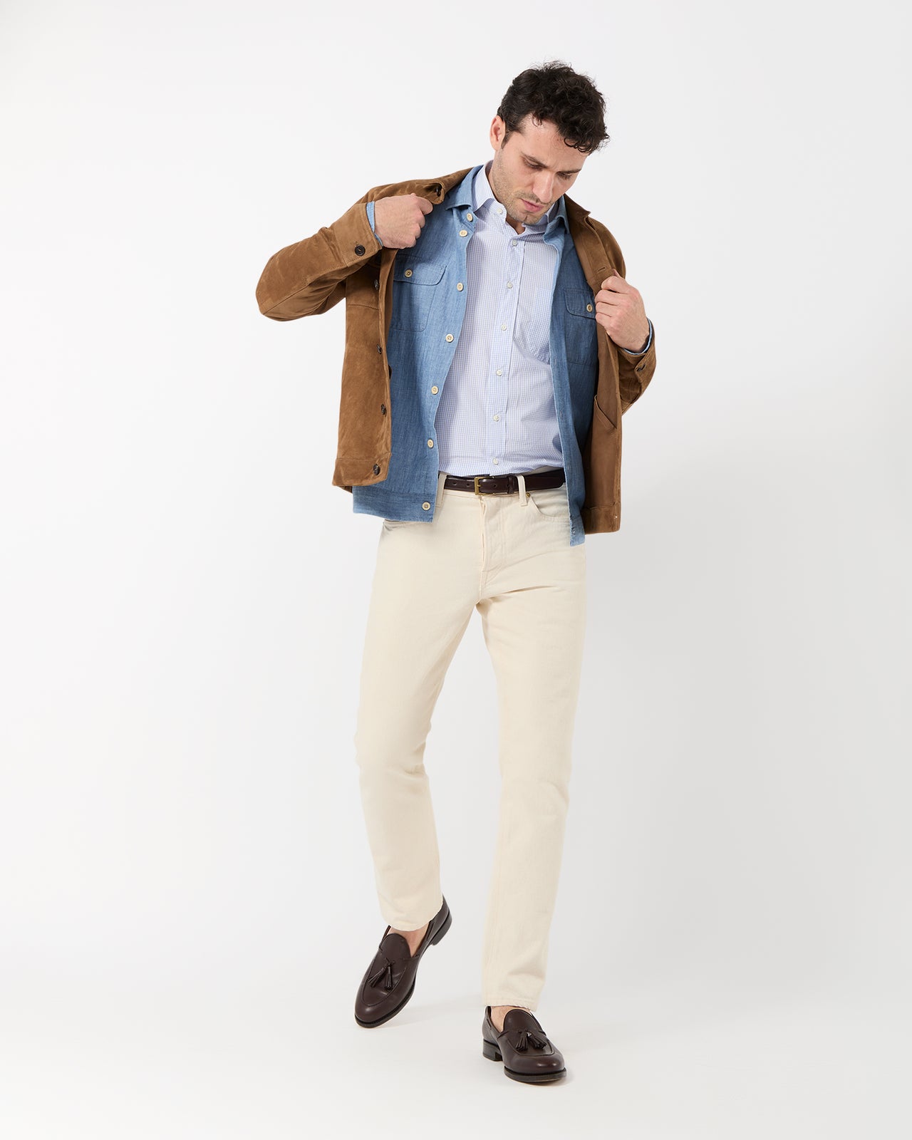Work Jacket in Tobacco Suede