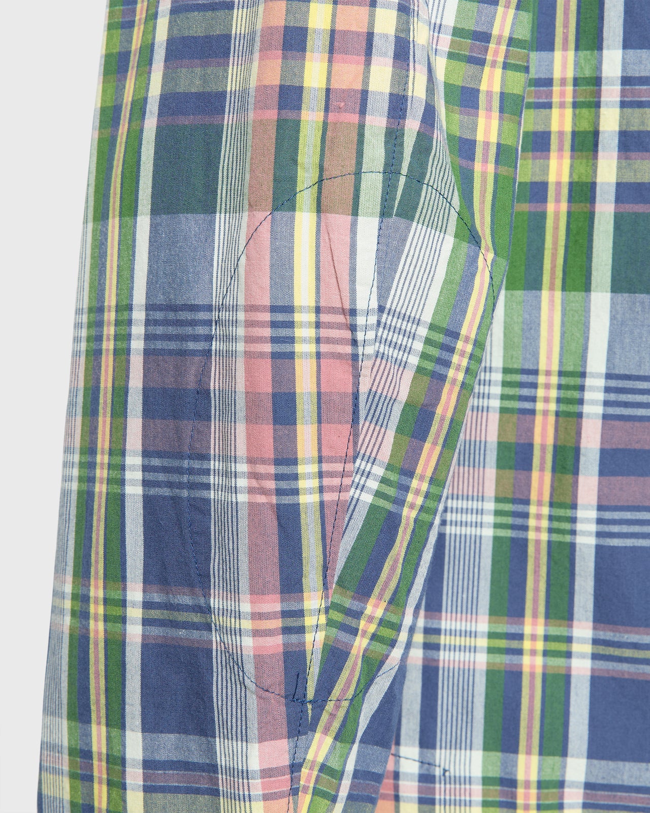 Butcher Jacket in Blue/Green/Orchid Plaid Madras