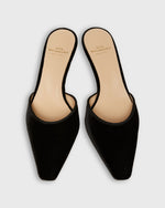 Load image into Gallery viewer, Heeled Mule in Black Velvet
