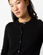 Load image into Gallery viewer, Rosie Cardigan in Black Cotton/Silk Yarn
