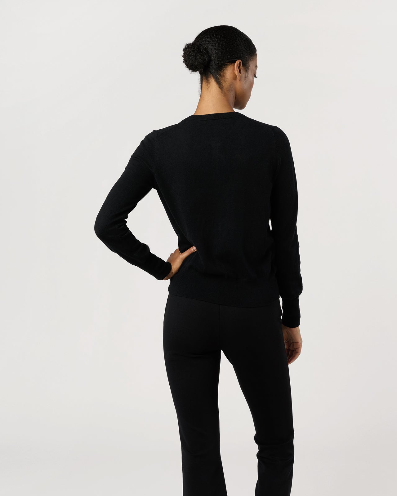 Rosie Cardigan in Black Cotton/Silk Yarn