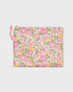 Load image into Gallery viewer, Soft Small Zip Pouch in Pink Multi Betsy Liberty Fabric
