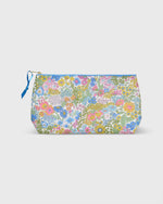 Load image into Gallery viewer, Soft Small Cosmetic Bag in Blue Multi Margaret Annie Liberty Fabric
