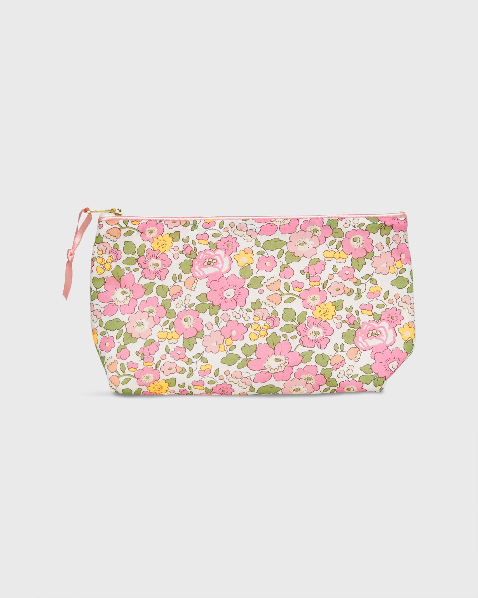 Soft Small Cosmetic Bag in Pink Multi Betsy Liberty Fabric Shop