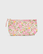 Load image into Gallery viewer, Soft Small Cosmetic Bag in Pink Multi Betsy Liberty Fabric
