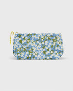 Load image into Gallery viewer, Soft Small Cosmetic Bag in Blue/Ivory Mitsi Liberty Fabric
