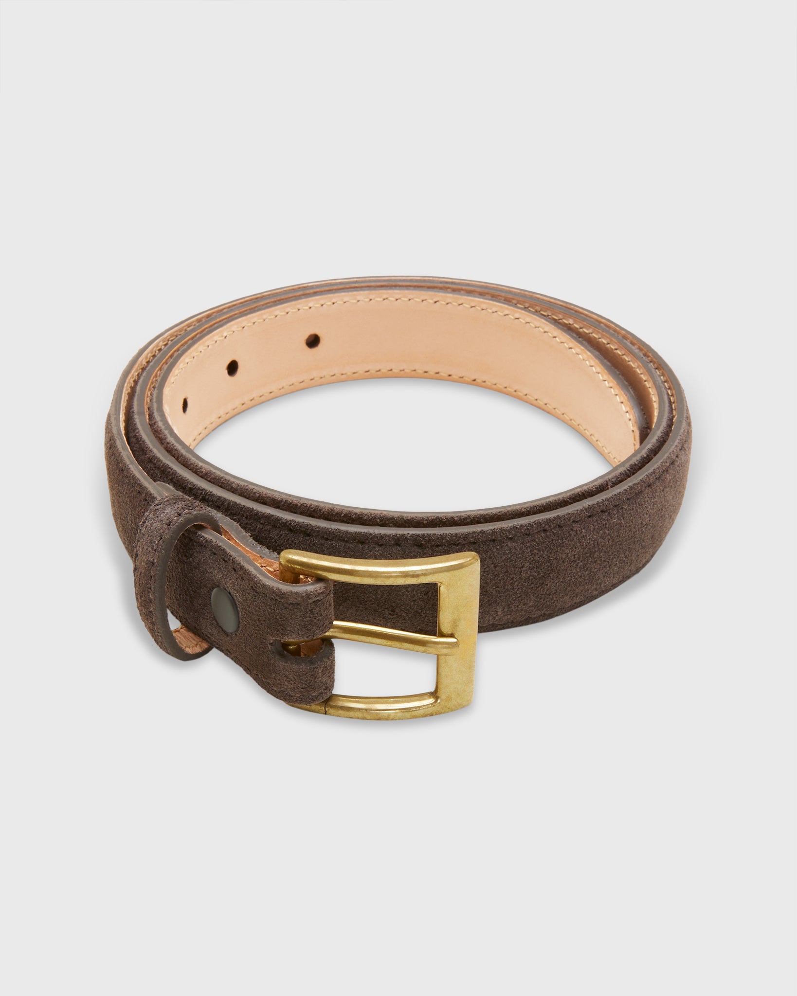 1" Belt in Chocolate Suede