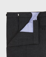 Load image into Gallery viewer, Pleated Dress Trouser in Charcoal High-Twist
