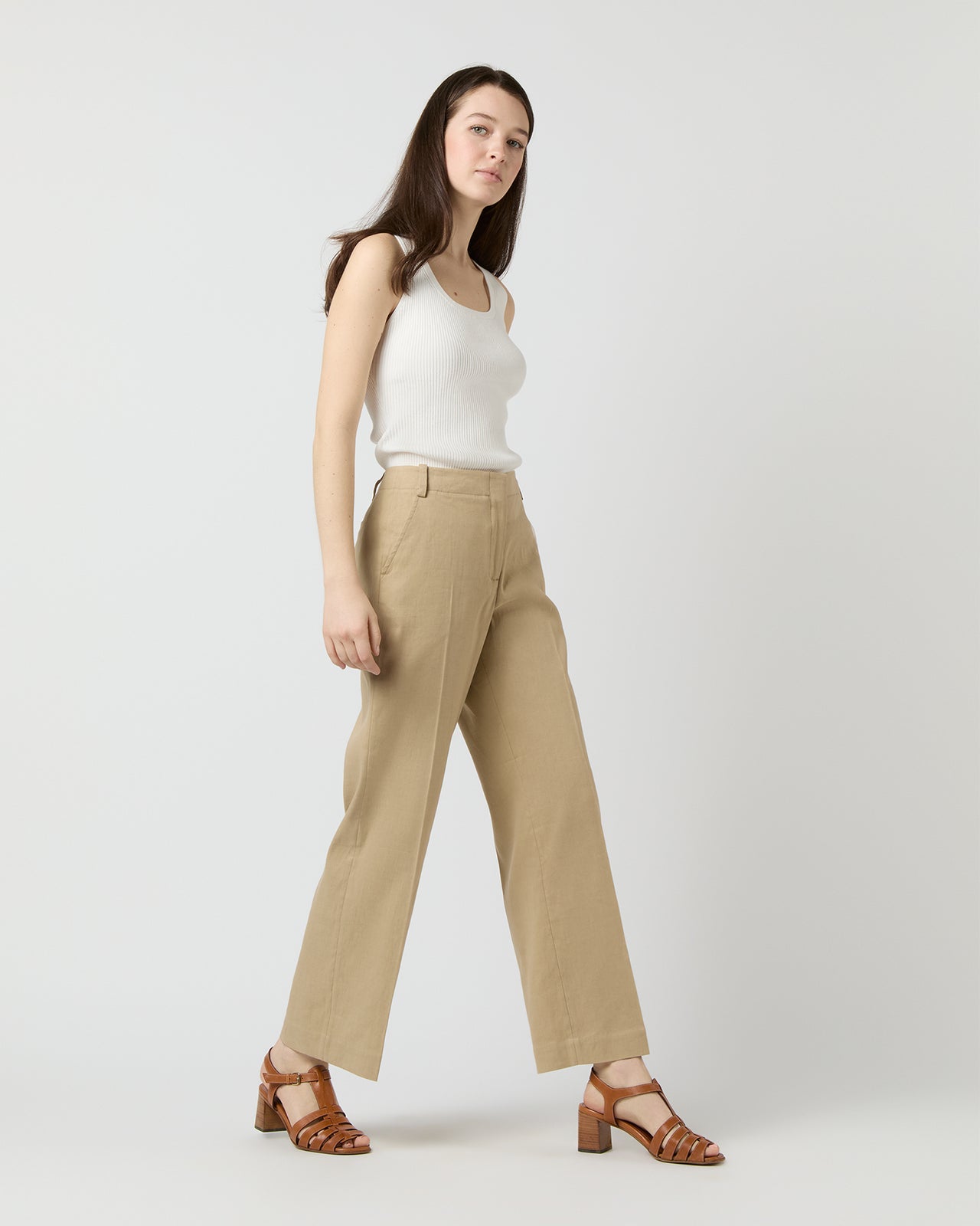 Nia Shell in Chalk Ice Cotton