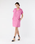 Load image into Gallery viewer, Libby Dress in Pink Sahara Linen

