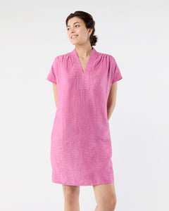 Libby Dress in Pink Sahara Linen