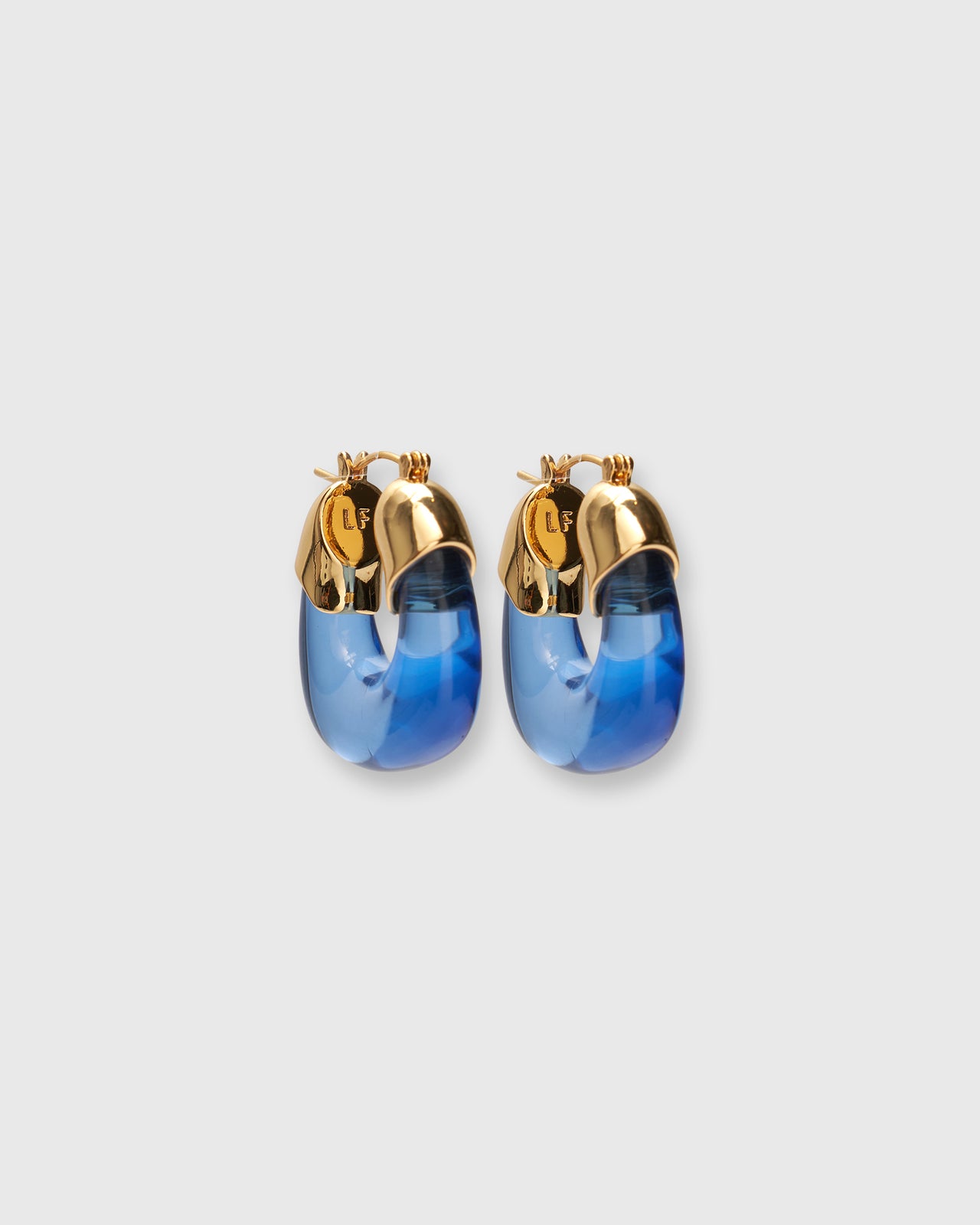 Mini Organic Hoop Earrings in Electric