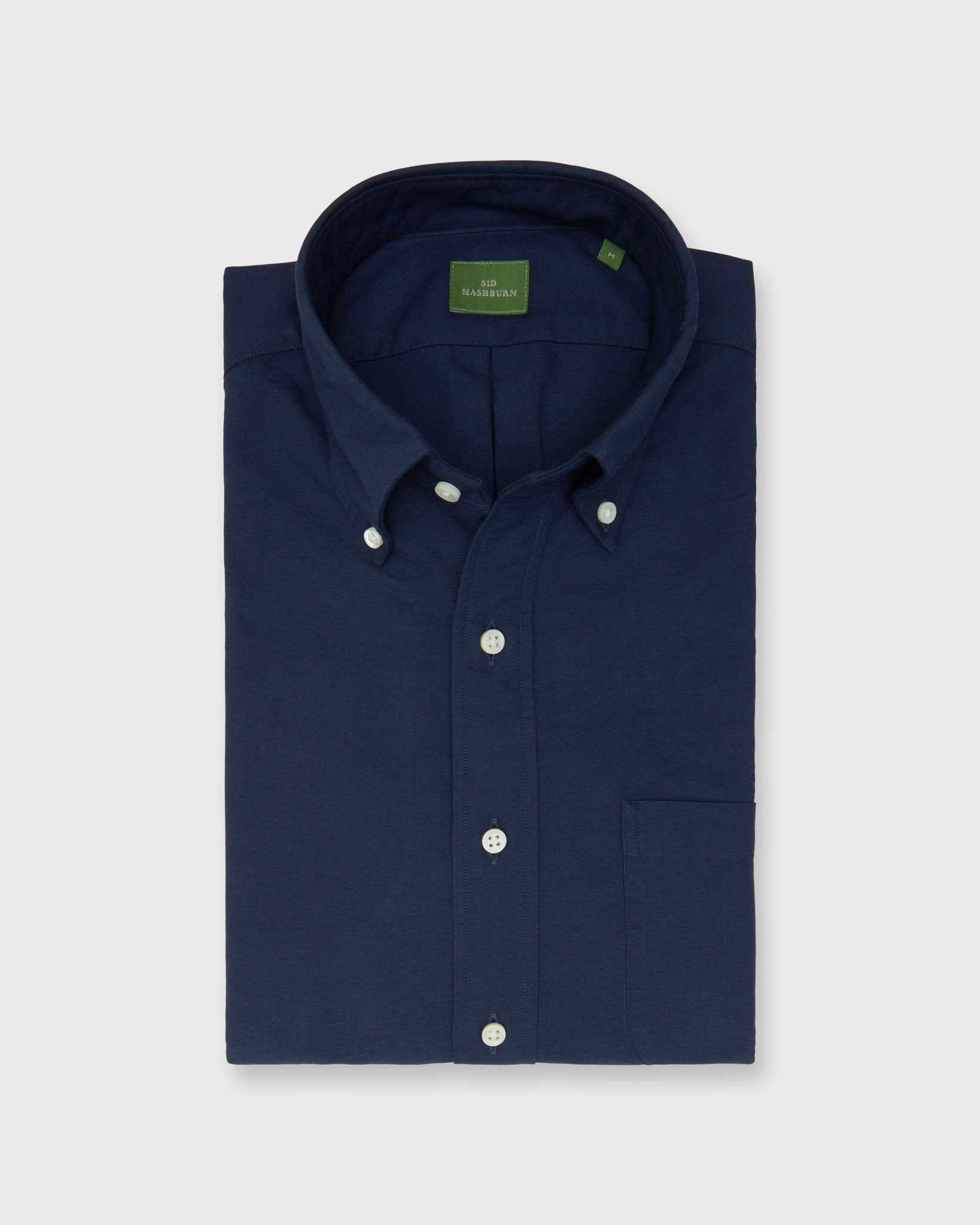 Button-Down Sport Shirt in Navy Oxford