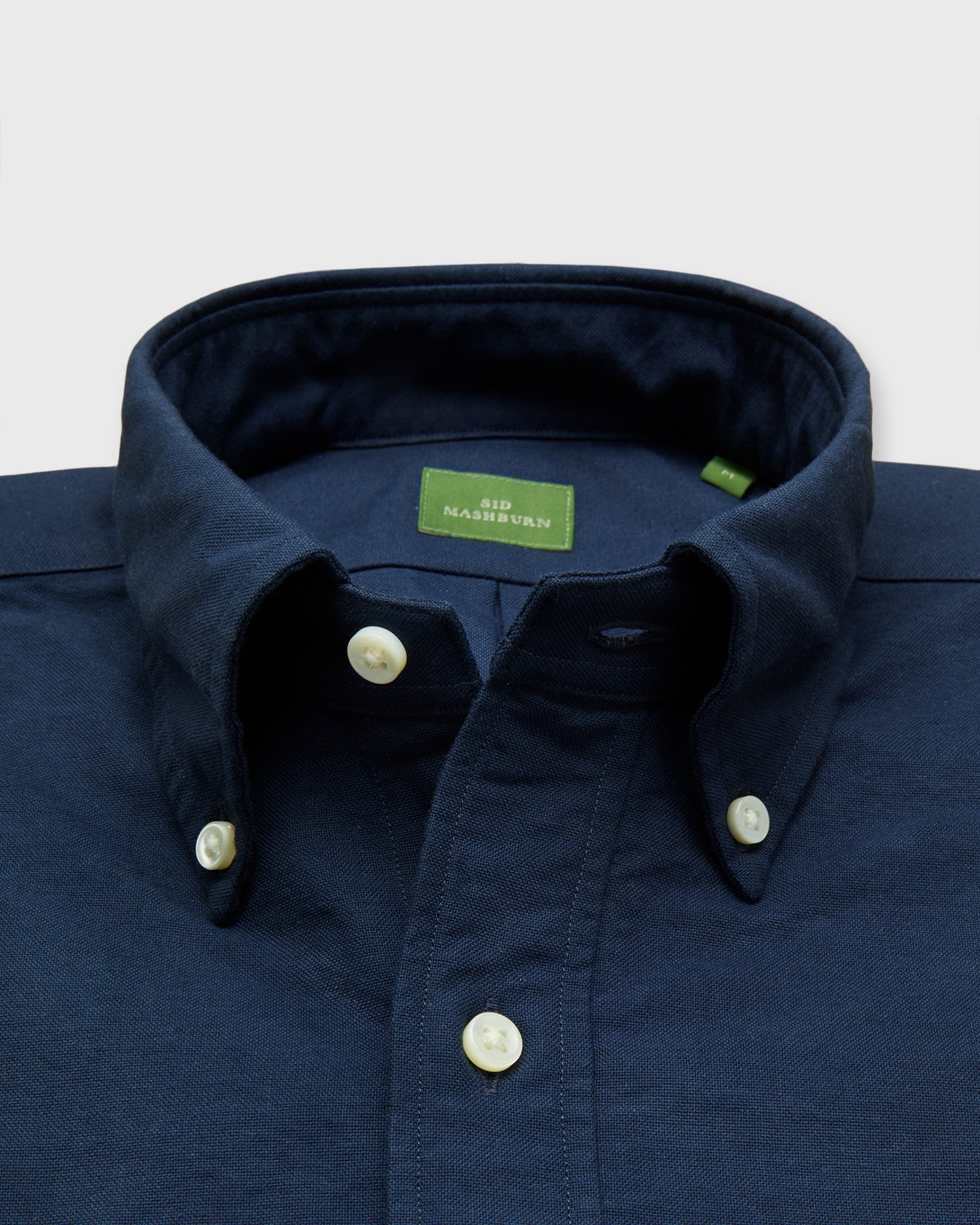 Button-Down Sport Shirt in Navy Oxford