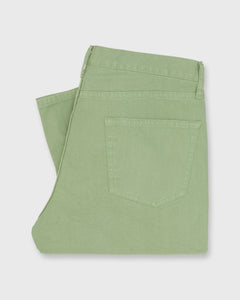 Slim Straight 5-Pocket Pant in Avocado Garment-Dyed Canvas