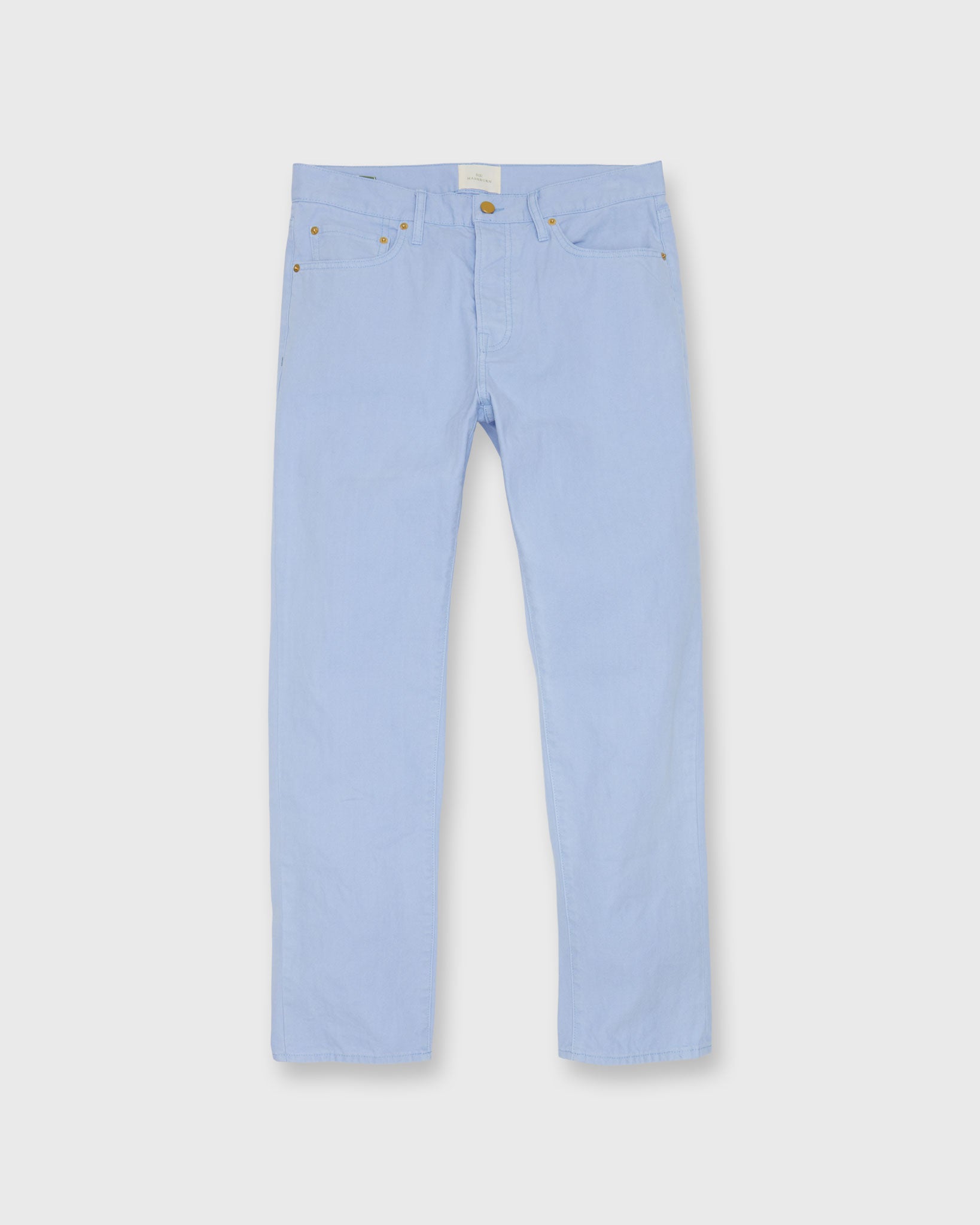 Slim Straight 5-Pocket Pant in Sky Garment-Dyed Canvas